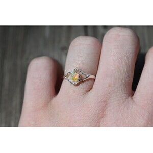 opal ring, unique opal ring, alternative engagement ring  jewelry for her, birth